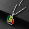 Collana bandiera Senegal colore argento