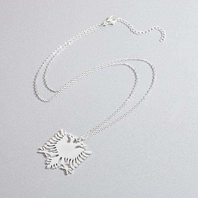 Collana aquila Albania colore argento