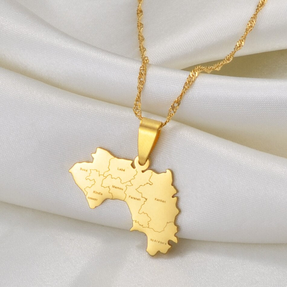 Collana carta Guinea colore oro