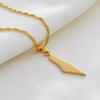 Collana carta Israele colore oro