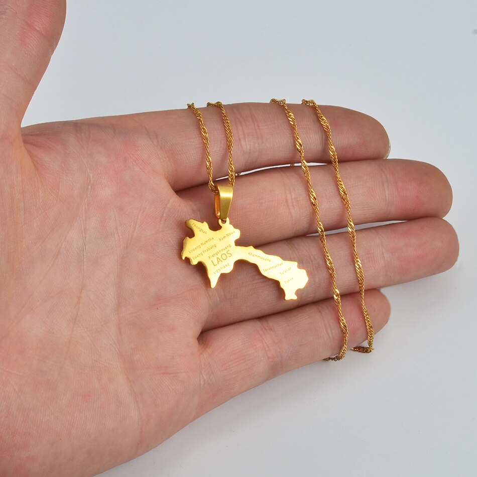 Collana carta Laos colore oro