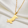 Collana carta Pakistan colore oro