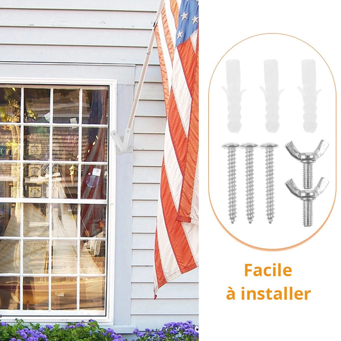 Doppio supporto per asta di bandiera