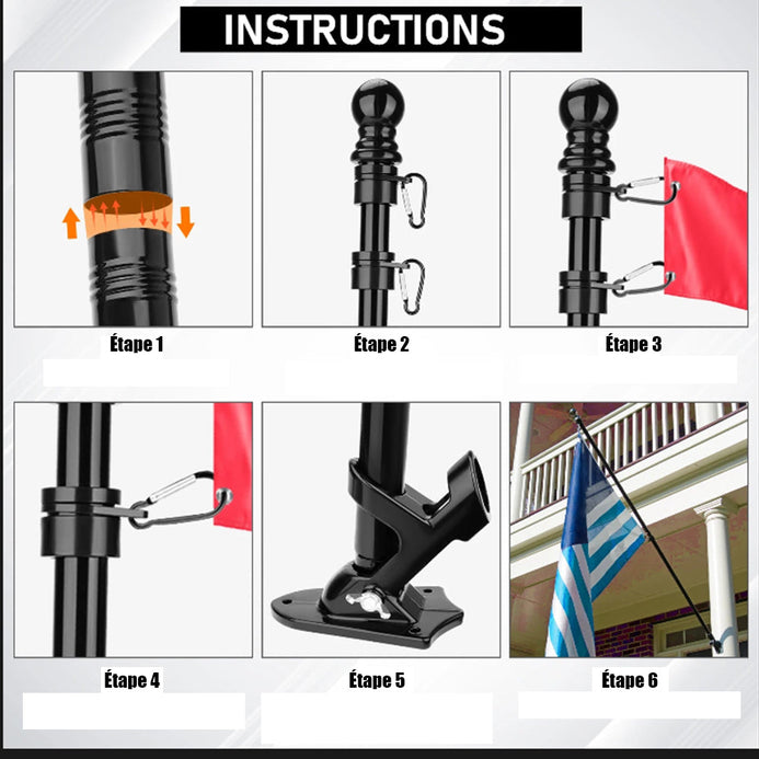 Kit asta per bandiera