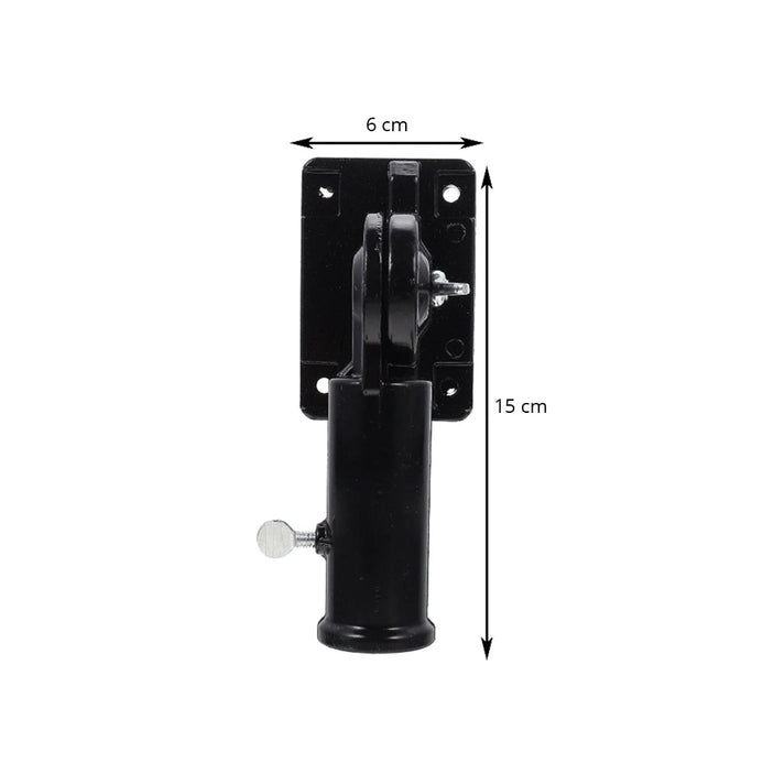 Supporto muro asta per bandiera nero